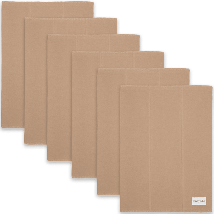 Cotton Burp Cloths by Comfy Cubs - Cedar 6 Pack Cotton Burp Cloths Comfy Cubs