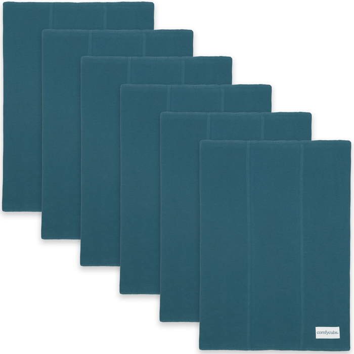 Cotton Burp Cloths by Comfy Cubs - Neptune 6 Pack Cotton Burp Cloths Comfy Cubs