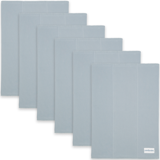 Cotton Burp Cloths by Comfy Cubs - Pacific Blue 6 Pack Cotton Burp Cloths Comfy Cubs