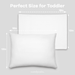 Toddler Pillows with Soft Cotton Pillow Case by Comfy Cubs - White Comfy Cubs