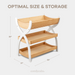 Baby Changing Table by Comfy Cubs - Natural Wood With White Legs Changing Table Comfy Cubs