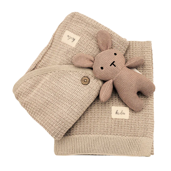 KIDU KNIT BABY BLANKET GIFT SET
