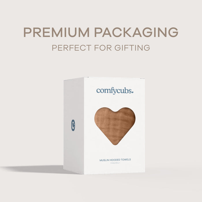 Baby Hooded Towels by Comfy Cubs - Caramel Hooded Towels Comfy Cubs