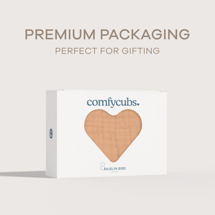 Muslin Bibs by Comfy Cubs - Caramel Bibs Comfy Cubs