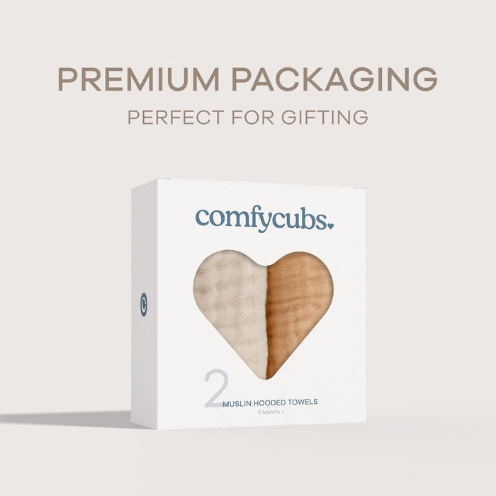 Baby Hooded Towels by Comfy Cubs - Cedar & Sand Hooded Towels Comfy Cubs