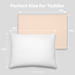 Toddler Pillows with Soft Cotton Pillow Case by Comfy Cubs - Cream Comfy Cubs
