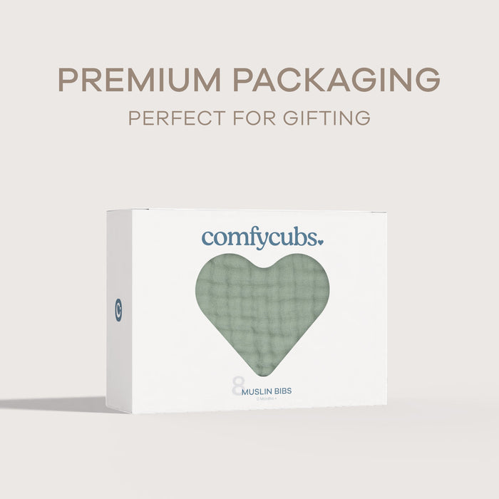 Muslin Bibs by Comfy Cubs - Fern Bibs Comfy Cubs