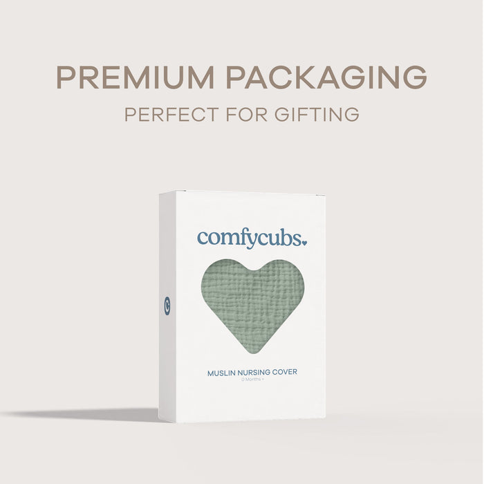 Muslin Nursing Cover by Comfy Cubs - Fern Nursing Covers Comfy Cubs