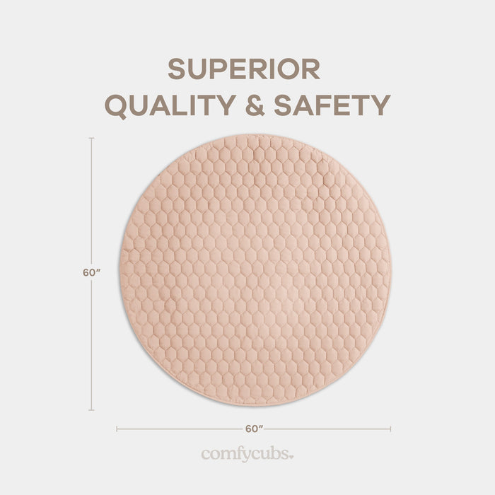 Play Mat with Non-Slip Bottom - Blush Comfy Cubs