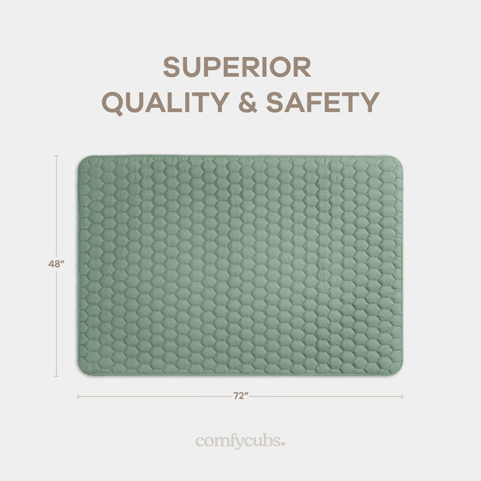 Play Mat with Non-Slip Bottom - Fern Comfy Cubs