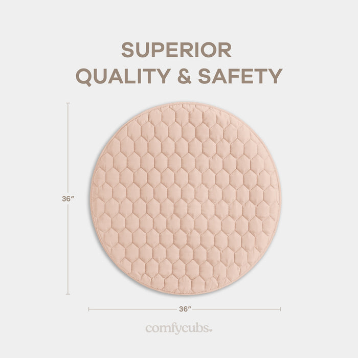 Play Mat with Non-Slip Bottom - Blush Comfy Cubs
