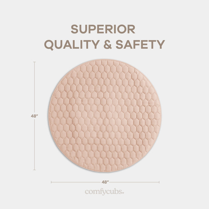 Play Mat with Non-Slip Bottom - Blush Comfy Cubs