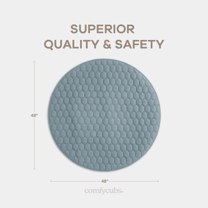 Play Mat with Non-Slip Bottom - Pacific Blue Comfy Cubs