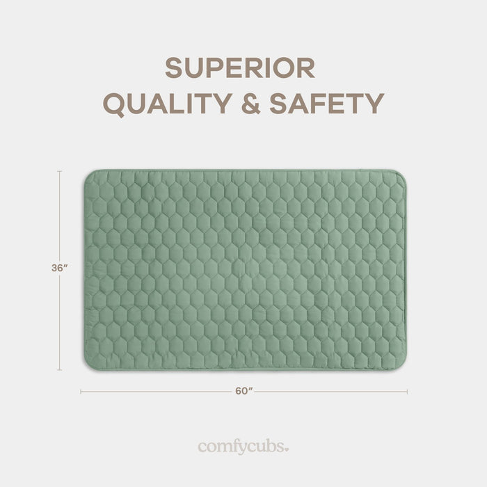 Play Mat with Non-Slip Bottom - Fern Comfy Cubs