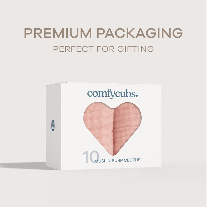 Muslin Burp Cloths by Comfy Cubs - Lace Muslin Burp Cloths Comfy Cubs