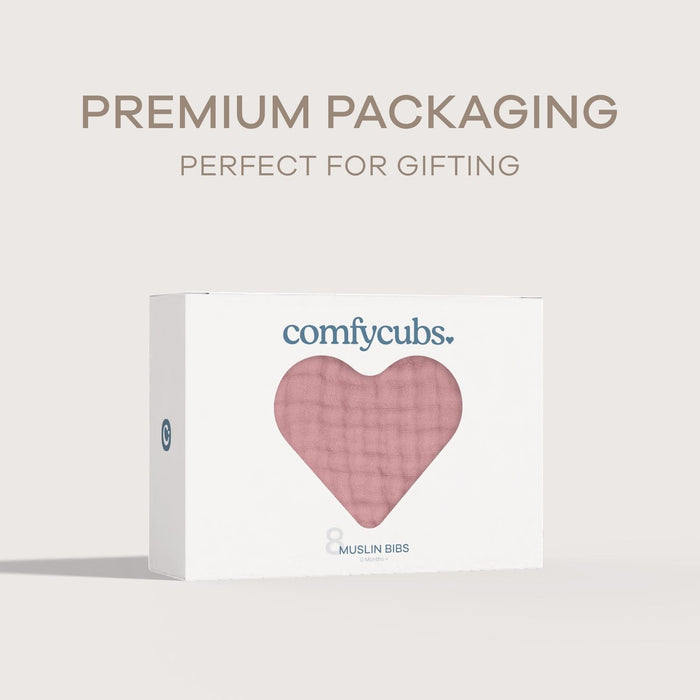 Muslin Bibs by Comfy Cubs - Mauve Bibs Comfy Cubs