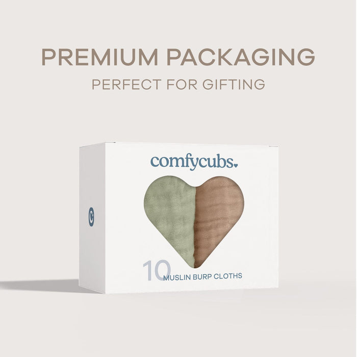 Muslin Burp Cloths by Comfy Cubs - Multicolor Muslin Burp Cloths Comfy Cubs