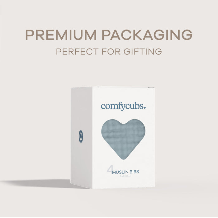 Muslin Bibs by Comfy Cubs - Pacific Blue Bibs Comfy Cubs