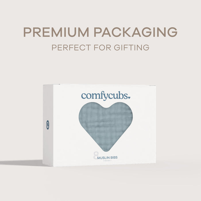 Muslin Bibs by Comfy Cubs - Pacific Blue Bibs Comfy Cubs