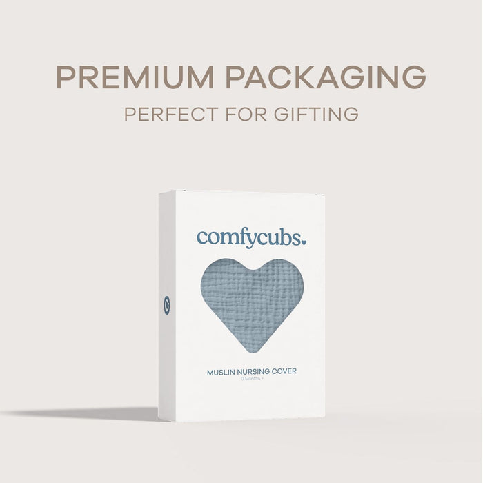 Muslin Nursing Cover by Comfy Cubs - Pacific Blue Nursing Covers Comfy Cubs