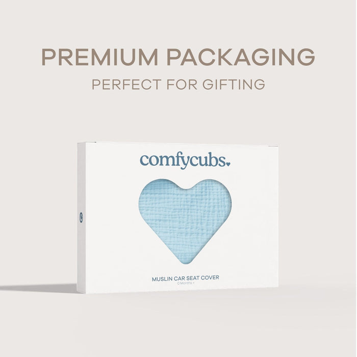 Baby Car Seat Cover by Comfy Cubs - Sky Blue Car Seat Cover Comfy Cubs