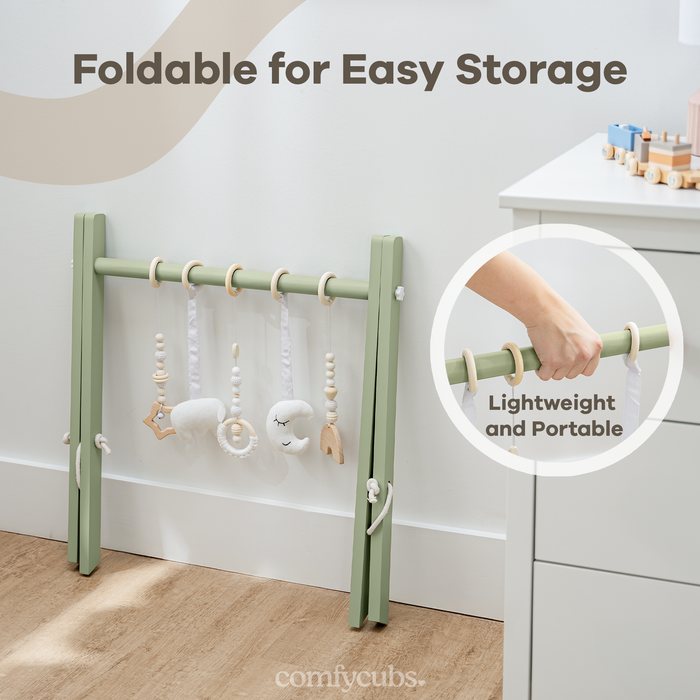 Baby Play Gym by Comfy Cubs in Sage Play Gym Comfy Cubs