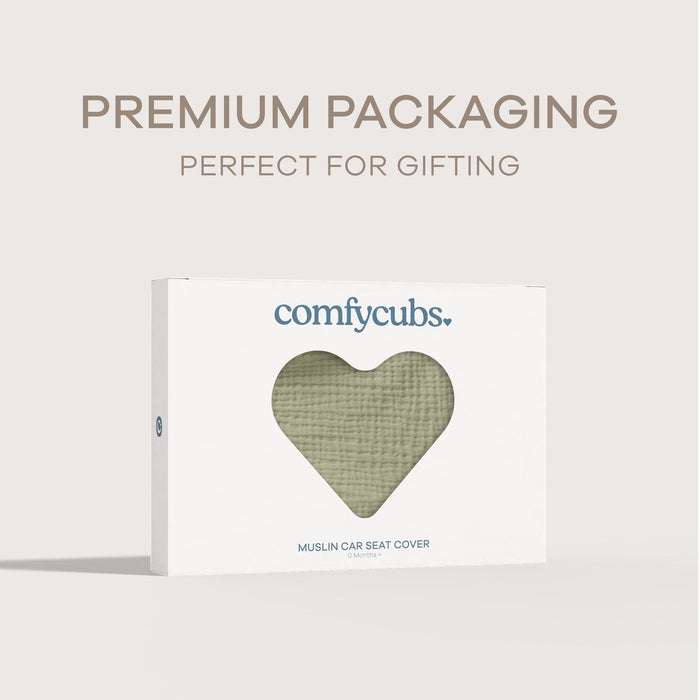 Baby Car Seat Cover by Comfy Cubs - Sage Car Seat Cover Comfy Cubs