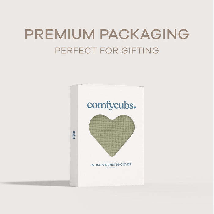 Muslin Nursing Cover by Comfy Cubs - Sage Nursing Covers Comfy Cubs