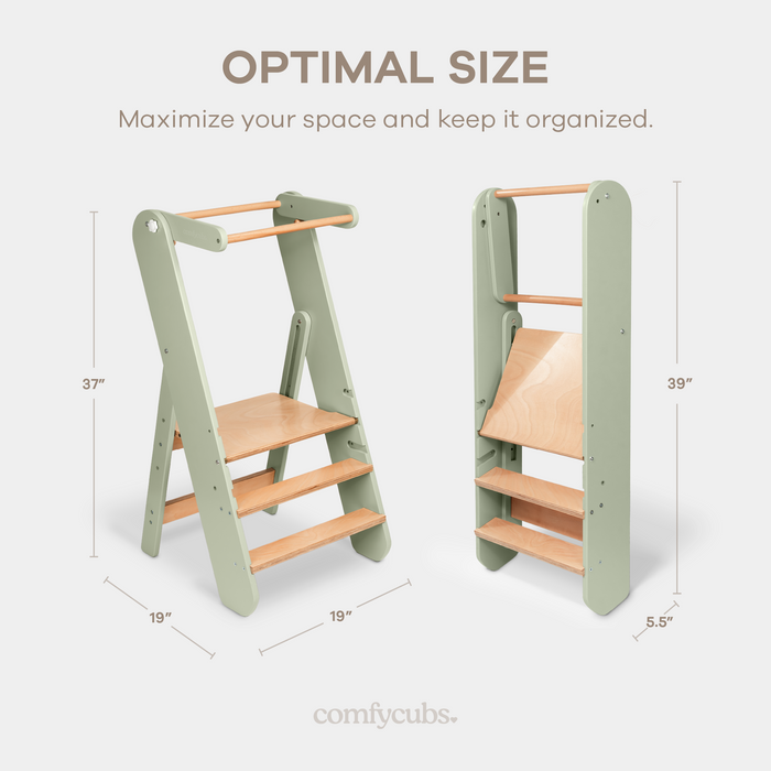 Kids Step Stool for Ages 3+ in Sage Step Stool Comfy Cubs