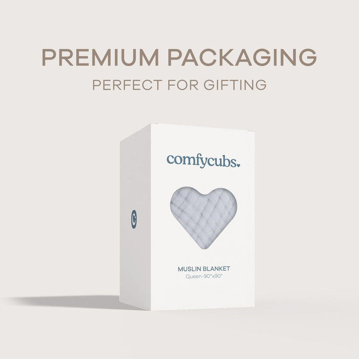 Adult Muslin Blanket by Comfy Cubs in Heather Muslin Comfy Cubs