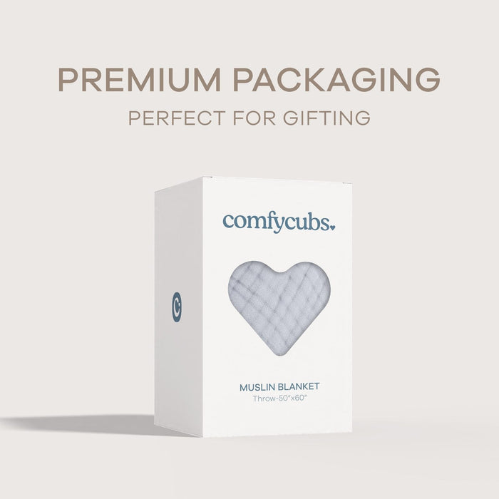 Adult Muslin Blanket by Comfy Cubs in Heather Muslin Comfy Cubs