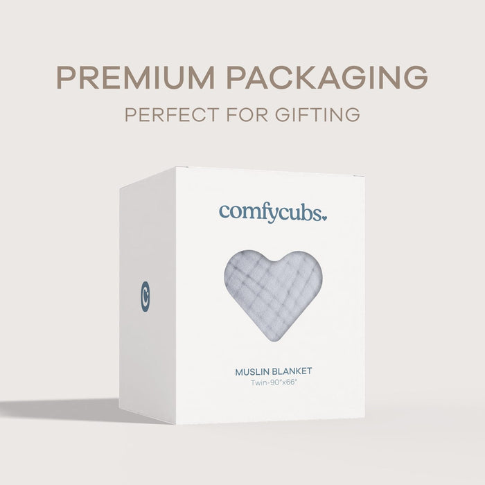 Adult Muslin Blanket by Comfy Cubs in Heather Muslin Comfy Cubs