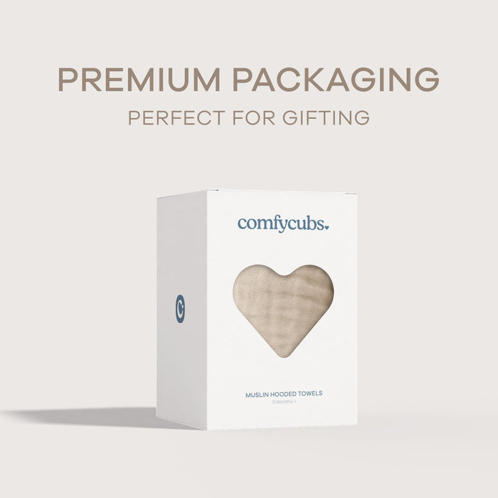 Baby Hooded Towels by Comfy Cubs - Sand Hooded Towels Comfy Cubs