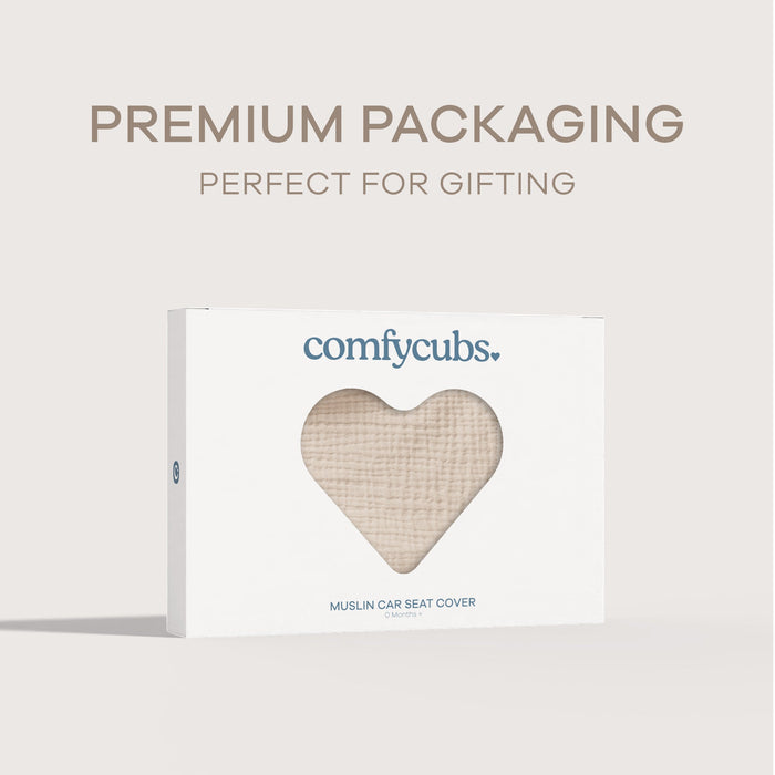 Baby Car Seat Cover by Comfy Cubs - Sand Car Seat Cover Comfy Cubs