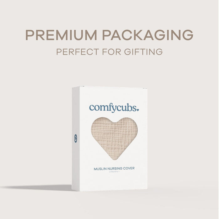 Muslin Nursing Cover by Comfy Cubs - Sand Nursing Covers Comfy Cubs