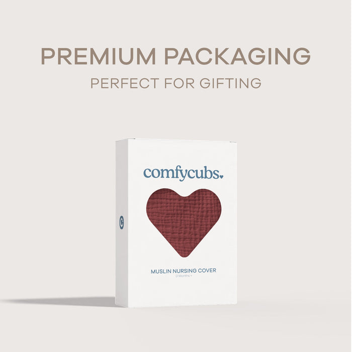 Muslin Nursing Cover by Comfy Cubs - Wine Nursing Covers Comfy Cubs