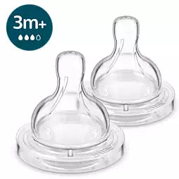 AVENT - ANTI-COLIC BABY BOTTLE FLOW 3 NIPPLE, 2PK