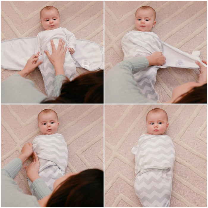 Easy Swaddle Blankets by Comfy Cubs - Gray Chevron, Pack of 1 Comfy Cubs