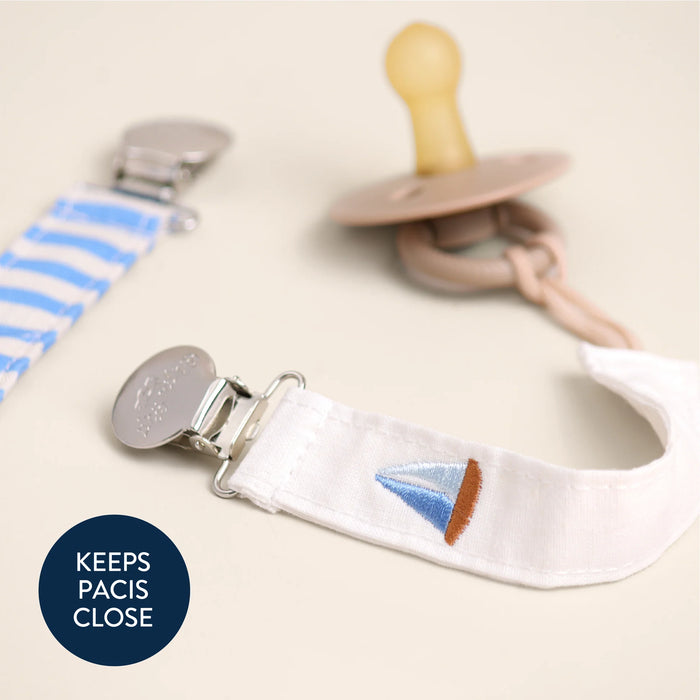 ITZY RITZY- ITZY CLIP™ LINEN PACIFIER CLIP PACI CLIP ITZY RITZY