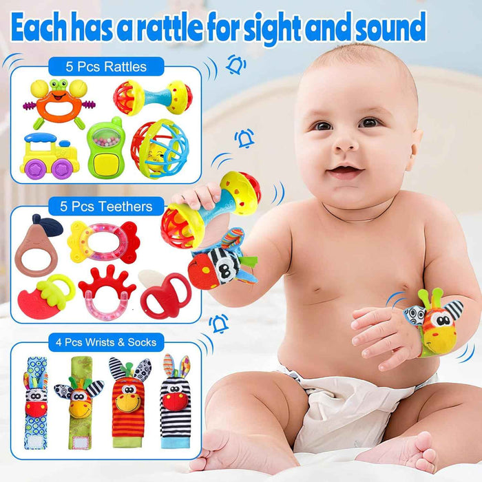 VBFRZY BABY RATTLES TEETHING TOYS 0-6 MONTHS
