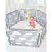 SKIP HOP PLAY ENCLOSURE EXPANDABLE BABY PLAYPEN - GRAY