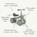 MUSHIE MINI TODDLER BIKE 4 WHEELS FIRST BALANCE BIKE - 12-24 MONTHS BIKE MUSHIE