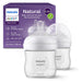 PHILIPS AVENT NATURAL BABY BOTTLES WITH NATURAL RESPONSE NIPPLES (SLOW FLOW, FLOW 2), 4OZ, 2-PACK BABY BOTTLE AVENT