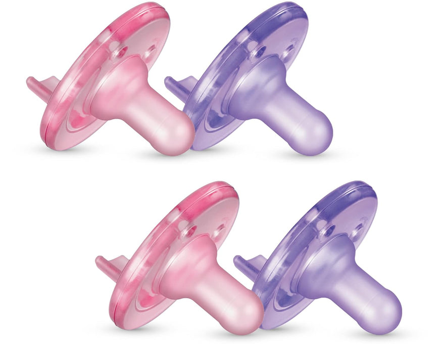 PHILIPS AVENT SOOTHIE PACIFIER, 0-3 MONTHS - 2 PACK . PINK PURPLE PACIFIER AVENT