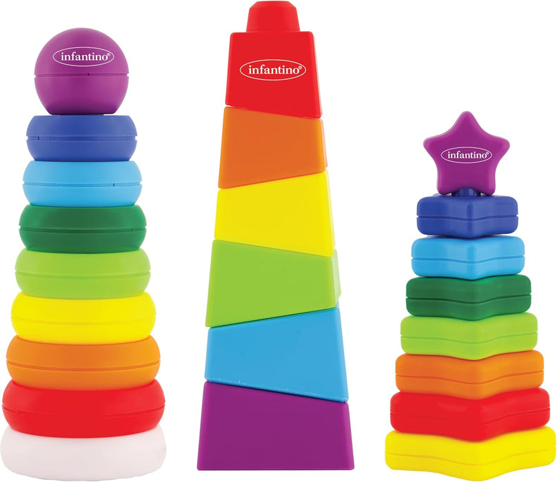 PLAYKIDIZ RAINBOW STACKERS TRIO SET - 23 PCS