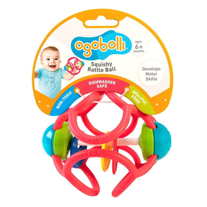 PINK SILICONE RATTLE BALL