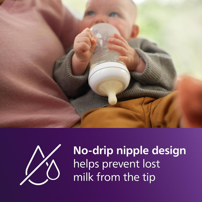 PHILIPS AVENT NATURAL BABY BOTTLES WITH NATURAL RESPONSE NIPPLES (MEDIUM FLOW, FLOW 3), 9OZ, 2-PACK BABY BOTTLE AVENT