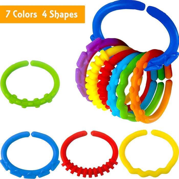 PLAYKIDIZ LINKS RINGS 24 PCS COLORFUL TOYS PLAYKIDIZ