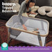 BOPPY PORTABLE BABY BASSINET - LIGHTWEIGHT, LOW, FOLD-FLAT TRAVEL BASSINET WITH MESH SIDES BASSINET BOPPY