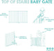 REGALO TOP OF STAIRS METAL BABY GATE FIT 28"-42" GATE REGALO